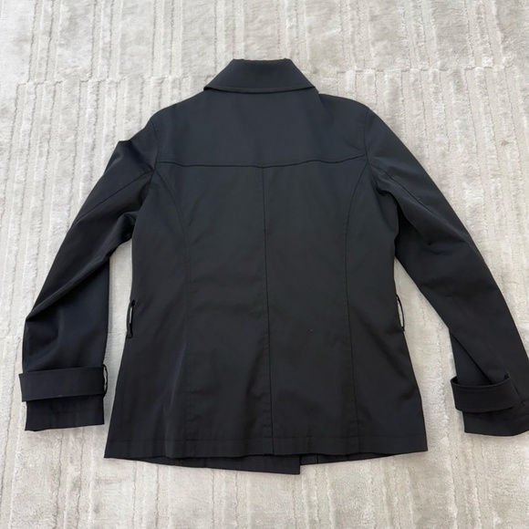 Weatherproof Garment Company Black Double Breasted Trench Rain Coat Size Medium - Picture 7 of 7